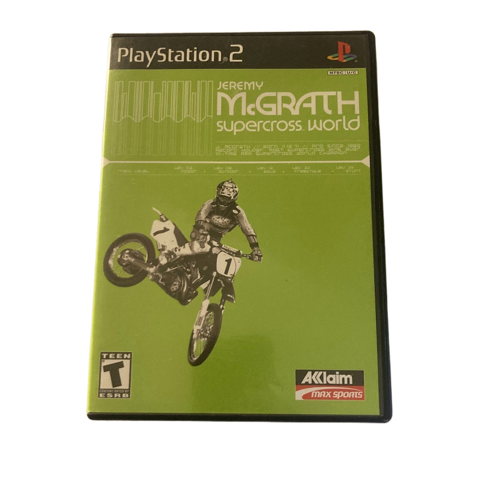 Jeremy McGrath Supercross World - Sony Playstation 2 PS2 CIB COMPLETE CLEAN